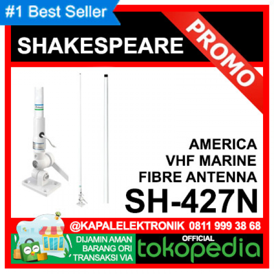 SHAKESPEARE SH427 VHF MARINE FIBRE ANTENNA 3 DB SH 427 AMERICA