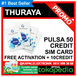 THURAYA SIM CARD + PULSA 50 CREDIT + 10 CREDIT + FREE ACTIVATION